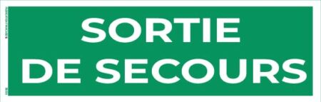 sortie de secours – panneau de signalisation 20 x 8 cm