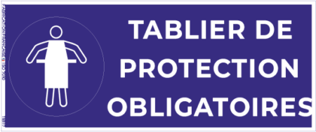 tablier de protection obligatoire – panneau de signalisation