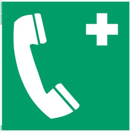 téléphone d’urgence – panneau de signalisation