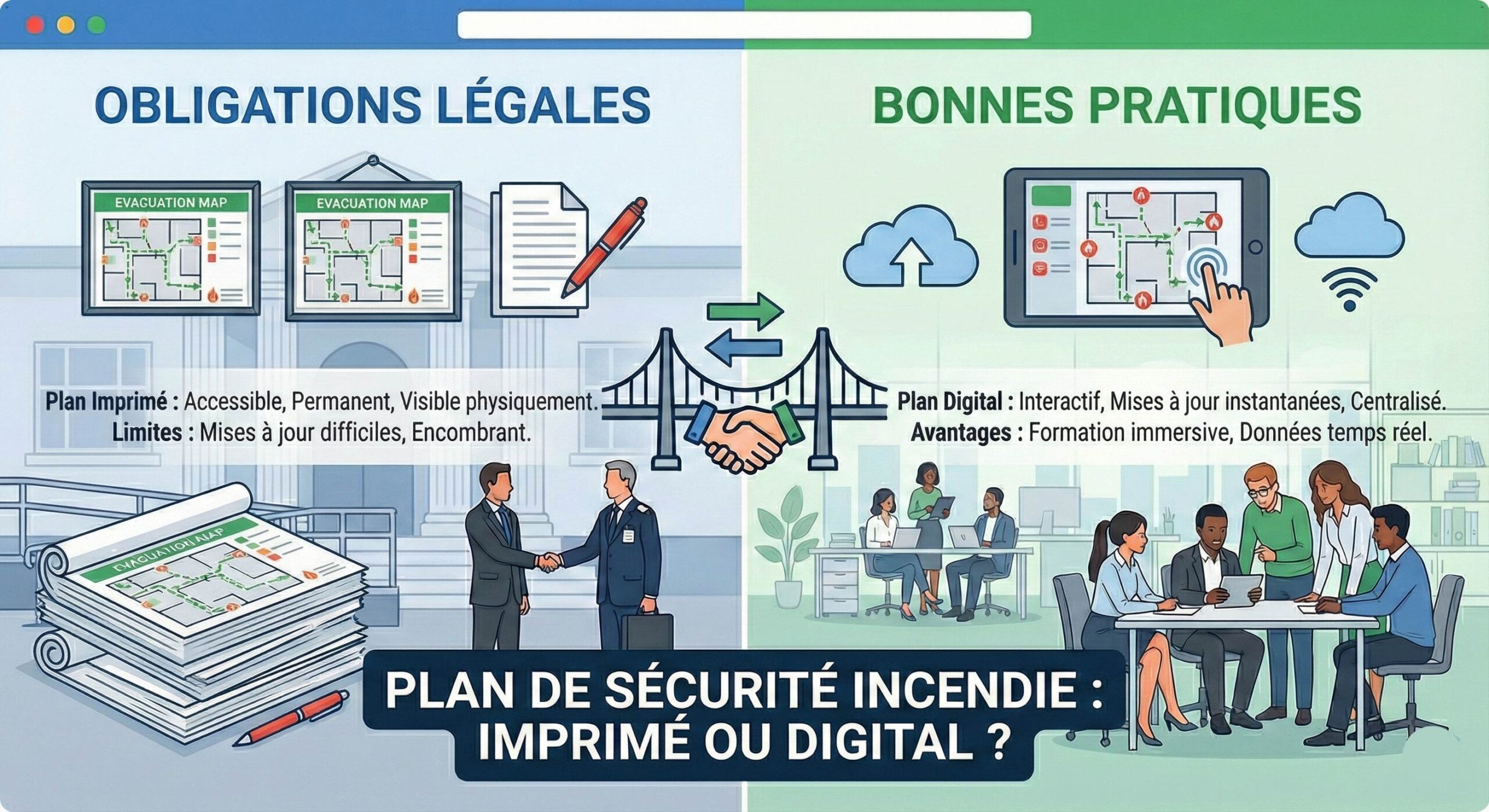 Plan de sécurité incendie imprimé ou digital : quelle solution choisir en 2026 ?