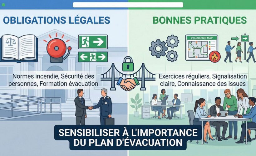 sensibiliser à l'importance du plan d'évacuation