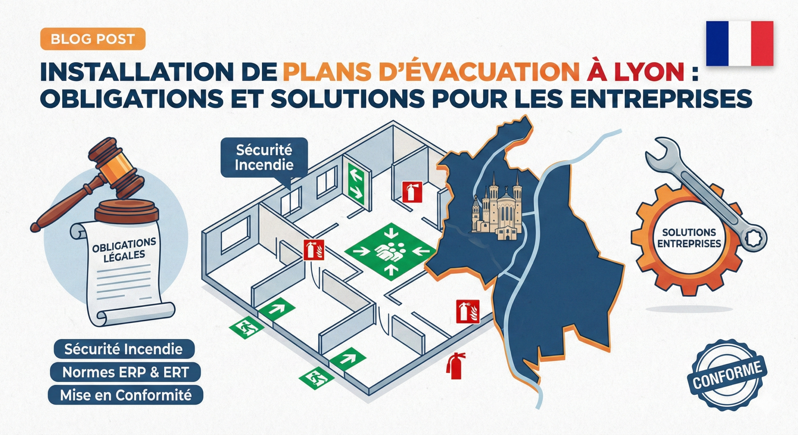 Installation de plans d'évacuation à Lyon : obligations et solutions pour les entreprises