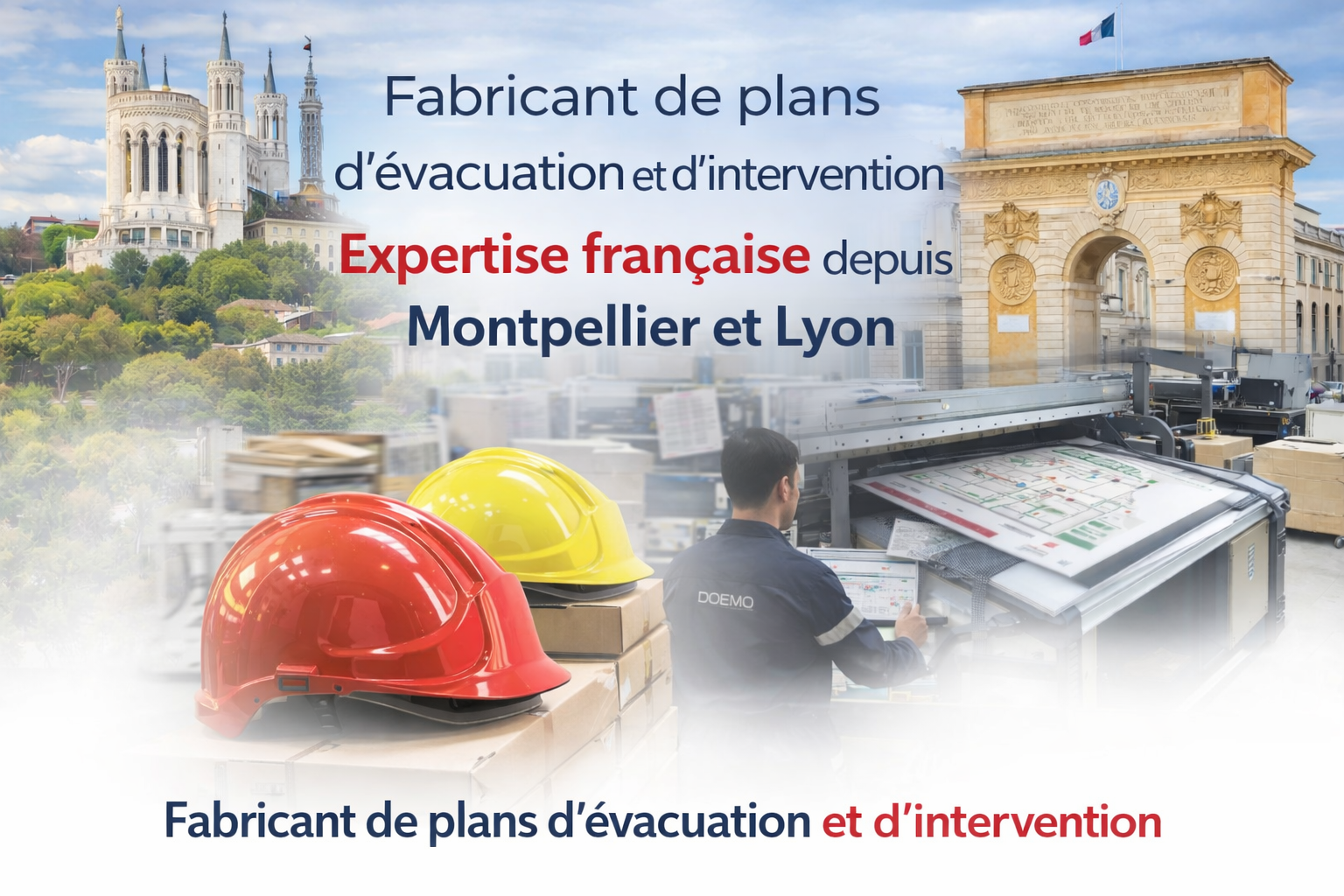 Fabricant de plans d'évacuation et d'intervention : expertise française depuis Montpellier et Lyon