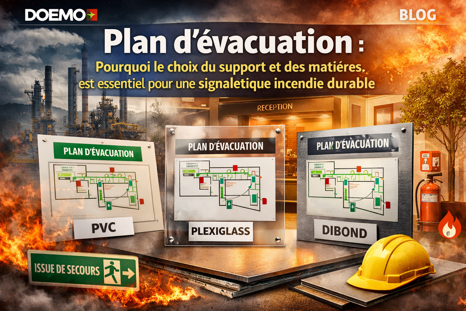 Plan d'évacuation : pourquoi le choix du support et des matières est essentiel pour une signalétique incendie durable